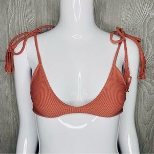 acacia swimwear bikini top Orange tie tassel detail swimsuit top swimwear bathin